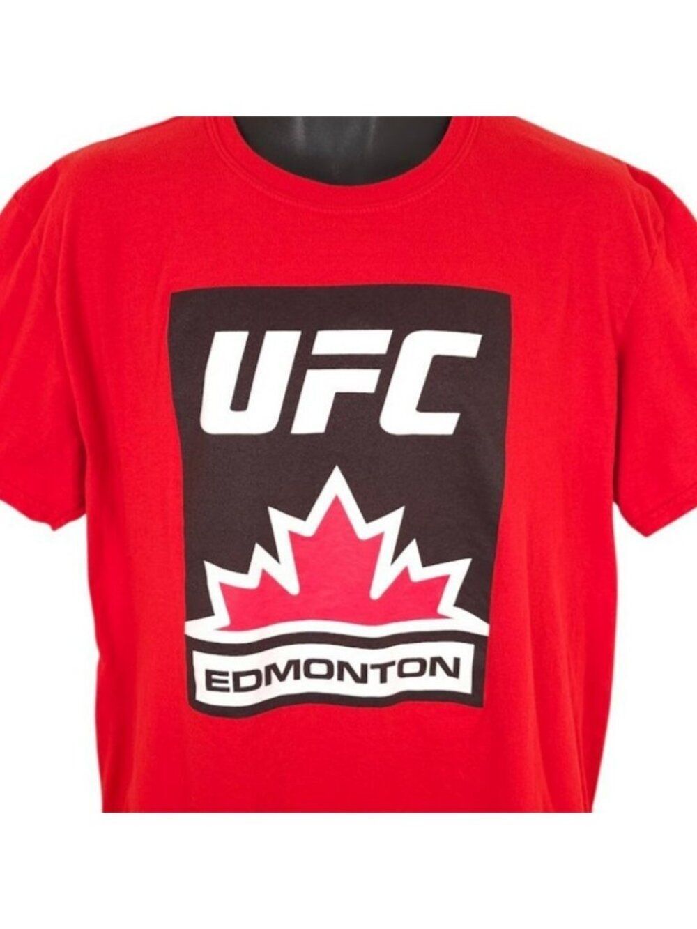 UFC Edmonton T Shirt Mens Size XL Red MMA Ultimate Fighting Mixed Martial Arts